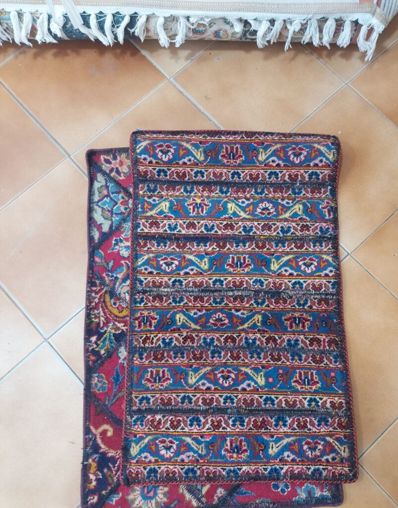 تیکه دوزی فرش دستی